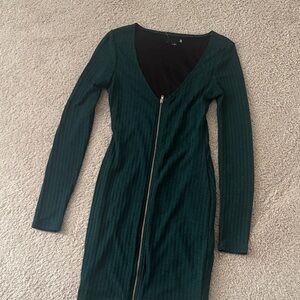 G by Guess Deep Green Long Sleeve Dress